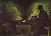 Vincent Van Gogh Peasant Woman Near the Hearth Spain oil painting reproduction
